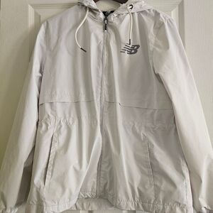 New Balance White Hooded Running Jacket Size XL